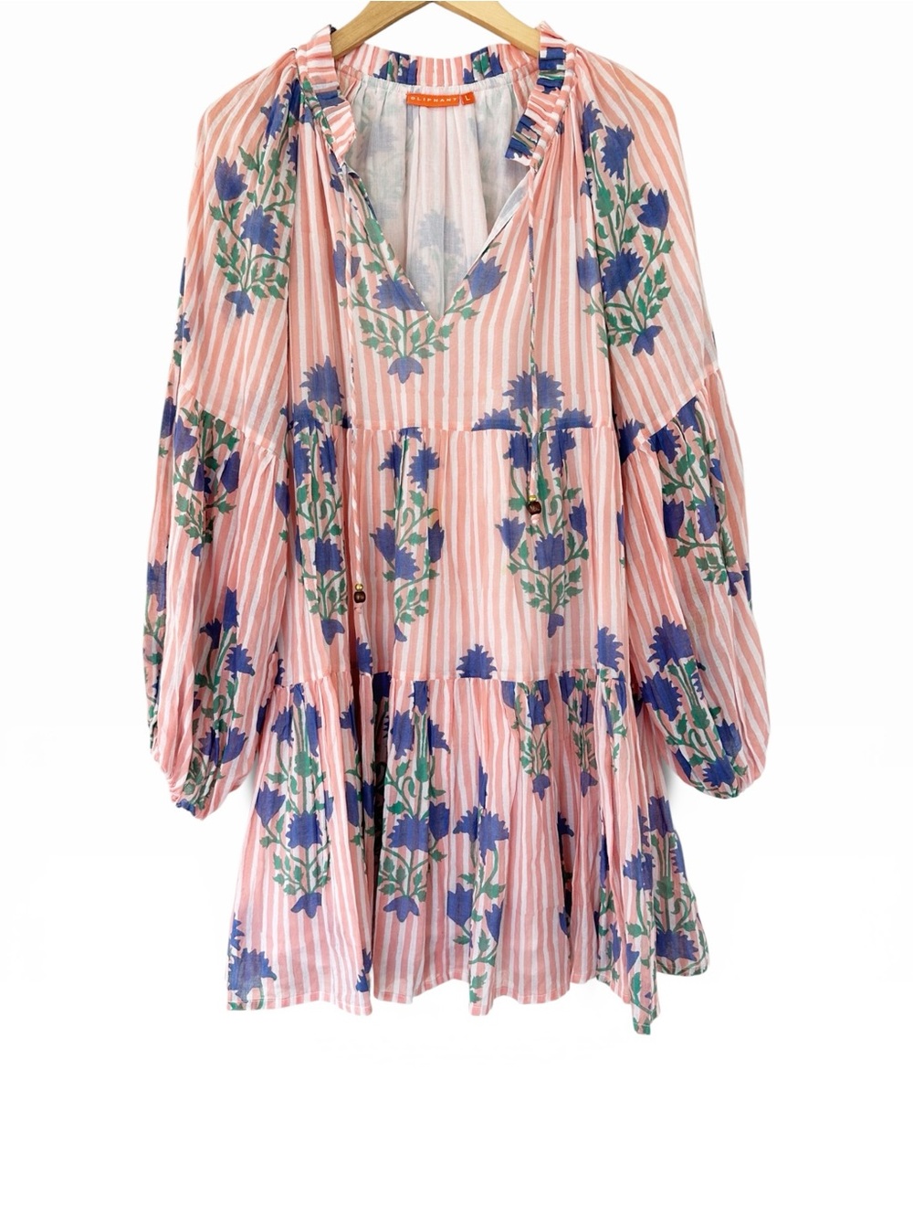 Oliphant • Balloon Sleeve Short Dress Jaipur Peach